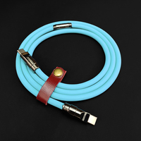 Cable de Carga Rápida USB C a C de 240W, Cable USB C de Silicona Líquida Dorado, Transferencia de Datos de 480Mbps, Cable de Carga Rápida para iPhone 18