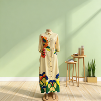 Nouvelle Robe Longue Décontractée Ample Quotidienne Africaine Grande Taille pour Femme, Imprimée à Rayures, Boutonnée, Taille Cintrée, Idéale pour l'Été