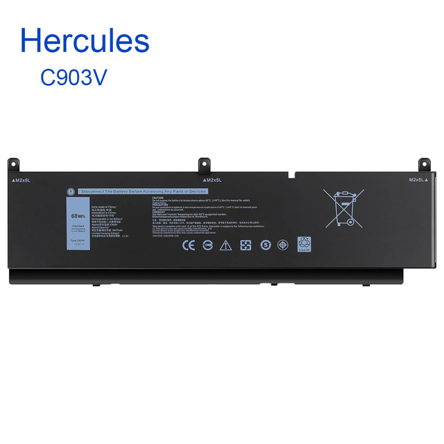 High Quality Replacement Laptop Battery 11.4V 68Wh C903V 447VR 17C06 for Precision 7550 7750 7560 7760 Battery Full Capacity