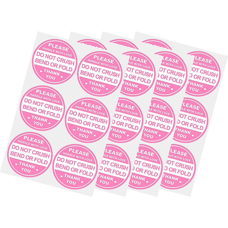 Pink Do Not Bend Stickers - Fragile Aesthetic for Shipping pink-do-not-bend-stickers-fragile-aesthetic-for-shipping