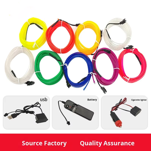 Tira de Luz LED Fría para Auto de 5m y 3m, Lámpara de Ambiente LED de 10 Colores, Línea de Luz Fría Interior para Auto con Adaptador para Encendedor de Cigarrillos - Product Image 4