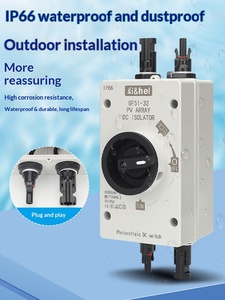 Si&hel 600V 1000V 1200V TUV CB CE Interruptor Isolador CC Fotovoltaico 16A 32A 4P para Energia Solar Externa à Prova d'Água IP66 50Hz ABS Cobre - Product Image 5