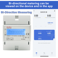 Compteur d'énergie bidirectionnel intelligent Tuya WiFi ZigBee 80A monophasé/triphasé, moniteur de puissance KWh, wattmètre, Modbus, tension, courant