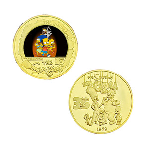 Pièces commémoratives personnalisées sur le thème de l'anime américain Toy <span class=keywords><strong>Story</strong></span>, plaquées or double face, procédé de moulage sous pression, badges en forme de pièce de monnaie - Product Image 4