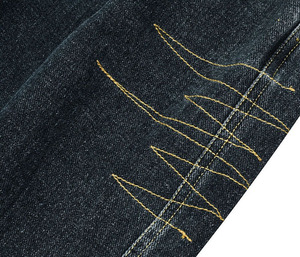 <span class=keywords><strong>Pantaloni</strong></span> a Gamba Larga Stile Retrò da <span class=keywords><strong>Uomo</strong></span>, Jeans Larghi a Gamba Dritta Lavati, <span class=keywords><strong>Pantaloni</strong></span> a Carota - Product Image 5