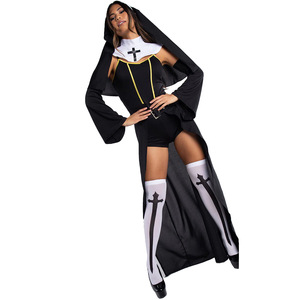 Disfraz <span class=keywords><strong>de</strong></span> Halloween para Adultos Unisex, Disfraz <span class=keywords><strong>de</strong></span> Monja Vampiro con Cola para Cosplay y Accesorios <span class=keywords><strong>de</strong></span> Escenario - Product Image 5