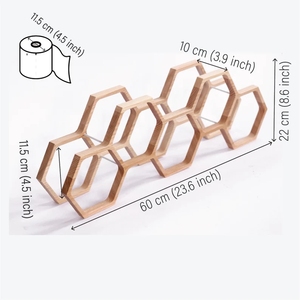 JUNJI rustica porta <span class=keywords><strong>carta</strong></span> <span class=keywords><strong>igienica</strong></span> mensola in <span class=keywords><strong>legno</strong></span> Wc Roll a parete Floating Rack per bagno a nido d'ape porta <span class=keywords><strong>carta</strong></span> in <span class=keywords><strong>legno</strong></span> - Product Image 6