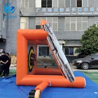 Jeux interactifs de tir à la cible pour le sport en plein air Jeux de fléchettes gonflables/Cage de lancer de hache Lane pour les ventes