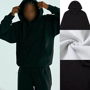 Sudaderas con capucha unisex con diamantes de imitación personalizados: sudadera de lana gruesa de algodón suave, fabricantes de ropa de sudadera para pedidos al por mayor - Product Image 2
