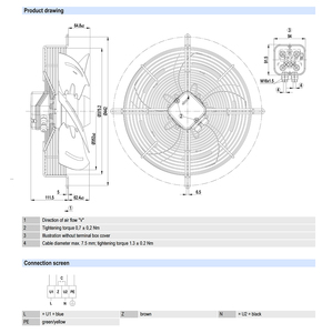 Ventilateur axial AC industriel ebm-papst S4E350-AP06-81 350 mm pour systèmes de ventilation et de refroidissement HVAC et condenseurs - Product Image 2