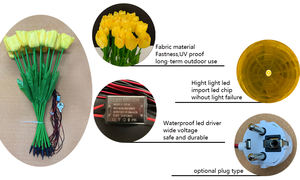 TOPREX Poteaux lumineux LED en plastique en forme de tulipe pour décorations de jardin extérieur, mariages et événements du Nouvel An – Idéal pour les fêtes de Noël - Product Image 4