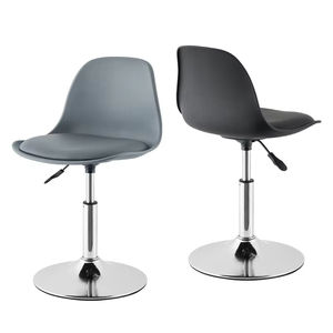 Chaises de <span class=keywords><strong>bar</strong></span> pivotantes modernes de luxe en cuir PU, tabourets de comptoir de restaurant design, tabourets scandinaves à vérin à gaz - Product Image 2