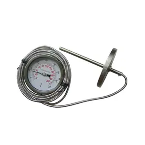 Termometer tabung Spiral Boiler Chongqing 0 ~ 120 C HVAC