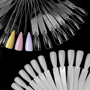 Faux ongles blancs à couverture complète pour présentation, doigts d'entraînement transparents pour la pratique du vernis gel - Product Image 4