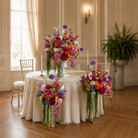 Boules de fleurs personnalisées en rose, lys et pivoine pour centres de table de mariage, décorations de table élégantes pour banquets intérieurs et usage domestique