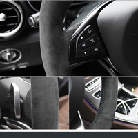 Housse de volant 3 branches pour Mercedes Benz W176/W246/W205/C117/R231/R172/C253/AMG C43/GLA45/X156 LS AUTO