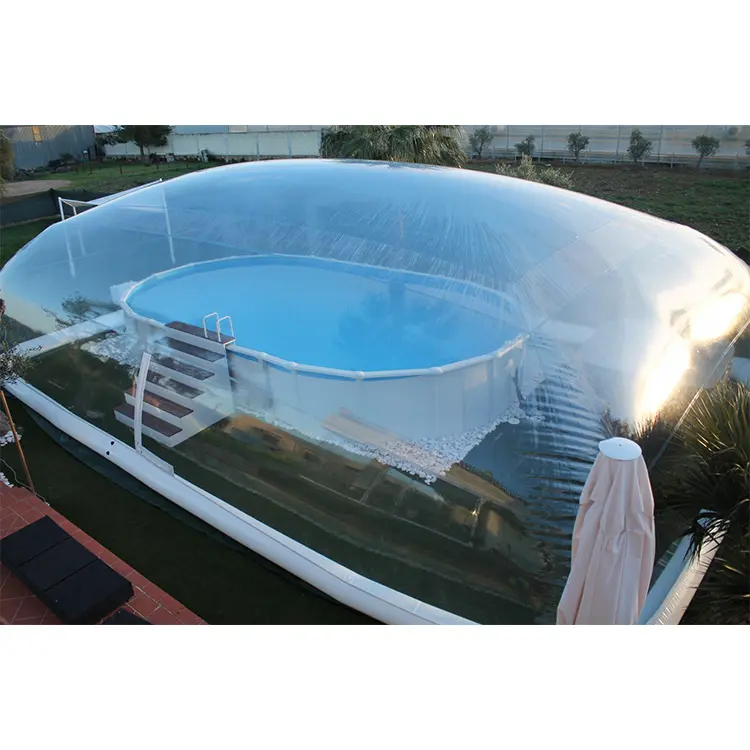 거대한 옥외 명확한 팽창식 수영장 덮개 투명한 팽창식 수영장 거품 돔 천막