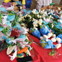 Advents parti kutlama 16 inç ön kapı paskalya festivali asılı dekorlar bahar paskalya yumurtası çelenk çelenk paskalya örgü çelenk