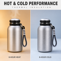 Nouvelle tasse isotherme portable pour usage extérieur, thermos en acier inoxydable 304, grande capacité, gourde de sport avec sangle