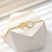 Bracelet élégant et mignon en acier inoxydable plaqué or 18 carats pour petites filles, accessoires de bijoux