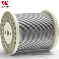 Câble de construction en acier inoxydable T316 de qualité supérieure, 7x7 brins, 1/8 po, pour garde-corps de terrasse, résistance à la rupture de 1800 lb
