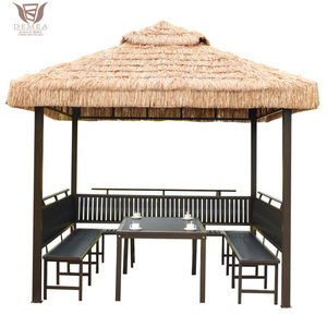Gazebo en chaume DEMEA avec moustiquaire, pavillon <span class=keywords><strong>de</strong></span> patio extérieur, <span class=keywords><strong>abri</strong></span> solaire en hutte tiki, auvent <span class=keywords><strong>de</strong></span> <span class=keywords><strong>jardin</strong></span> imperméable - Product Image 5
