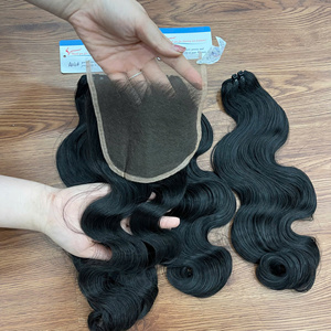 Super doble dibujado pelo vietnamita tejido vapor cuerpo onda Super doble dibujado cabello humano proveedores - Product Image 1