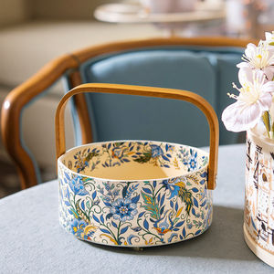 Exquisite Keramik korb Einweg-Obst teller im französischen Stil für den Wohnzimmer-Couch tisch Nachmittags tee Snack - Product Image 5