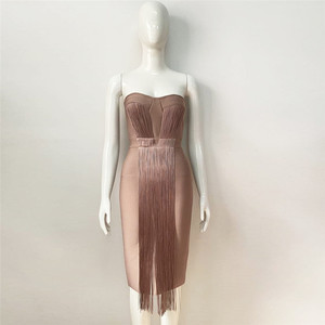 Nouveauté OEM, vêtements pour femmes, robe de soirée de luxe à paillettes dorées, robes fourreau élégantes et fines, robes de soirée pour mariage, dame - Product Image 4