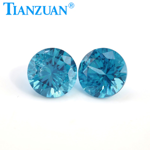 พลอยแซฟไฟร์สังเคราะห์สีอะความารีนทรงธรรมชาติ  พร้อมคริสตัลภายใน - Product Image 3