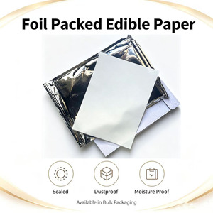 Hojas de Papel de Azúcar Comestibles para Decoración de Pasteles, 25 Unidades A4 <span class=keywords><strong>Blancas</strong></span>, Papel Imprimible para Pasteles, Helados, Donuts y Adornos de Bebidas - Product Image 1