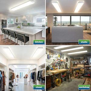 Luminaire LED encastré de 2 pieds, 20W, 2400LM, 4100K, en aluminium, pour garage et atelier - Product Image 4