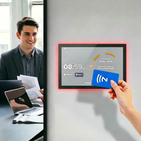 Tableta Android 11 con Pantalla Táctil Capacitiva de 10.1 Pulgadas, 2+16 GB, POE, NFC, Montaje en Pared, Luz LED Envolvente, RJ45 para Uso en Conferencias