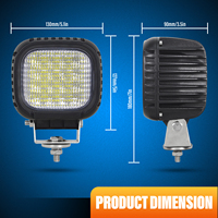 Livraison rapide, phare de travail LED à faisceau large/spot de 5 pouces, 12V/24V, IP67, étanche, 40W, 4000 lumens, tout-terrain, pour camion, tracteur, excavateur