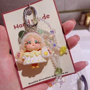 Porte-clés en peluche personnalisé mignon, pendentif perlé, breloque de sac, chaîne de téléphone, accessoire cadeau - Product Image 2
