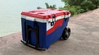 Glacière isotherme moderne 55L avec roues, durable, étanche, pour le stockage du poisson, les événements extérieurs et les barbecues