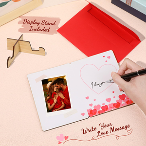 Tarjeta de Aniversario de Madera con Diseño de Rompecabezas de Corazón, Regalo Romántico para Esposa/Esposo/Novia/Novio - Product Image 3