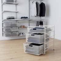 Panier de rangement en treillis métallique pour placard, fabriqué à Ningbo, organisateur modulaire extractible pour la maison, le bureau et le garage