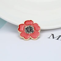Großhandel Kapok Flower Pin Kreative Emaille Abzeichen Hersteller für chinesische Neujahr National feiertag Geburtstags feier Metall Handwerk
