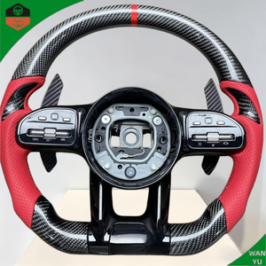 Volant de direction <span class=keywords><strong>F1</strong></span> en fibre de carbone personnalisé pour Mercedes Benz W204 W205 CLE GLC A45 - Product Image 5