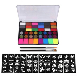 Palette de peinture pour le visage et le corps à l'eau, 42 couleurs, soluble dans l'eau, pour <span class=keywords><strong>Halloween</strong></span> et Noël - Product Image 3