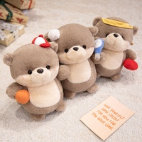 Boneka Beruang Laut Realistis Grosir Pabrik OEM ODM, Mainan Plush Olahraga dengan Jersey, Boneka Hewan Isi Lembut untuk Hadiah Anak, Dekorasi Kamar Bayi