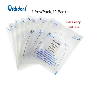 Orthdent 10 Packs Dental Ti-Mo Alloy Archwire Orthodontic Round Arch Wires Ovoid Form Upper Lower 012-020 Dentistry Products