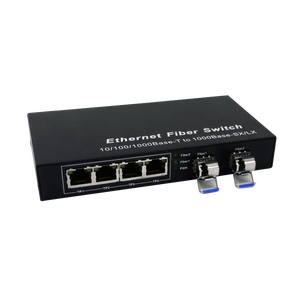 Convertidor de Medios SFP de Venta Caliente, Transceptor de Fibra Gigabit 20KM, 2 SFP + 4 RJ45, Conmutador de Fibra Óptica, Convertidor de Medios de Red de Fibra - Product Image 1