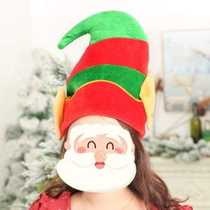 HB-8055 Gorro Navideño Divertido con Orejas de Elfo Verdes, Gorro de <span class=keywords><strong>Navidad</strong></span> <span class=keywords><strong>para</strong></span> Adultos y <span class=keywords><strong>Adolescentes</strong></span> - Product Image 4
