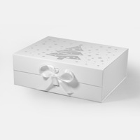 Cajas de Regalo de Joyería Magnéticas Plegables de Cartón Corrugado Kraft Reciclado Biodegradable de Lujo Personalizadas para Navidad con Laminado Mate