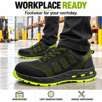 Chaussures de sécurité personnalisées à embout composite, tige Flyknit, semelle intermédiaire anti-perforation en Kevlar, semelle extérieure en PU, S1 PS FO SR, chaussures de travail en gros