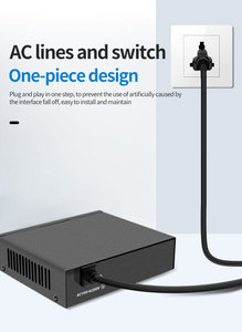 Bộ nguồn MCU loại chuyển đổi <span class=keywords><strong>PoE</strong></span> 4 cổng kim loại giá rẻ, chuẩn IEEE802.3af/at, với 2 cổng uplink 10/100M <span class=keywords><strong>PoE</strong></span> cho camera CCTV, NVR, DVR - Product Image 3
