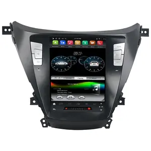 9.7นิ้ว Tesla Android 9.0 PX6เครื่องเล่นดีวีดีรถยนต์เครื่องเล่นวิดีโอ Mp3สำหรับ Hyundai Elantra 2011-2013พร้อม BT/CarPlay/Google Play