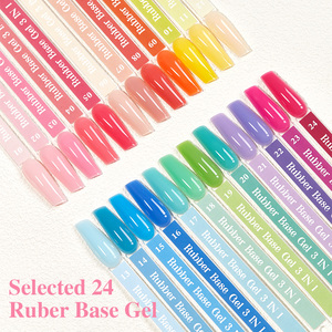 Vendeeni נוסחה חדשה 3 ב 1 24 צבעים פסטל גומי בסיס מעיל ג 'ל לק אוסף tpo hema חינם גבוה גומי בסיס ג' ל - Product Image 6